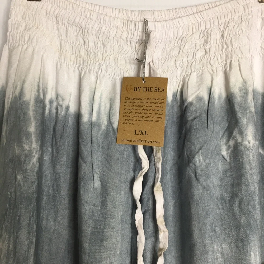 Tie-Dye Wide Leg Pants - Black & Gray - Picture 2 of 11